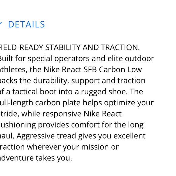 Nike React SFB Carbon Low Men’s 7.5 New, no box - Picture 4 of 5